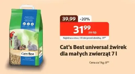 Universal żwirek dla małych zwierząt promocja w KAKADU
