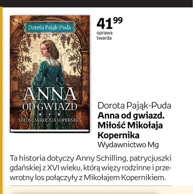 Książka Dorota Pająk-Puda Anna od gwiazd. Miłość Mikołaja Kopernika promocja w Empik