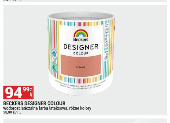 Farba lateksowa Beckers Designer Colour promocja w Merkury Market