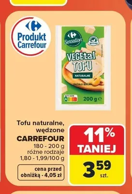 Tofu wędzone Carrefour Sensation promocja w Carrefour
