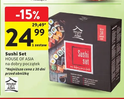 Zestaw do sushi House of Asia na dobry początek promocja w Intermarche
