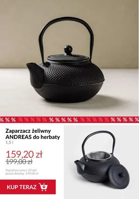 Zaparzacz żeliwny ANDREAS do herbaty 1,5 l promocja w Homla