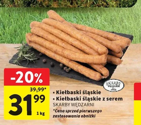 Kiełbaski śląskie z serem Skarby Wędzarni promocja w Intermarche