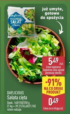 Sałata cięta Daylicious promocja w Aldi