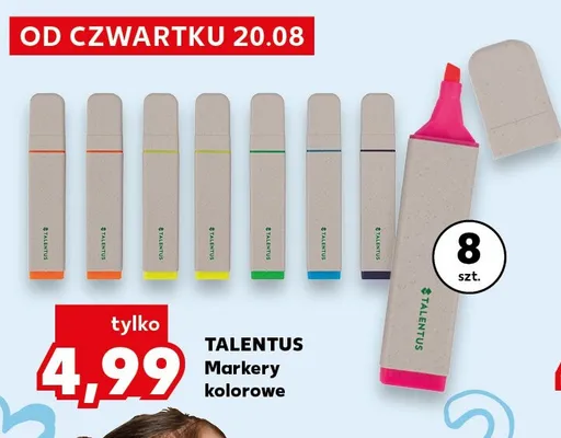 Markery kolorowe Talentus 8-pak promocja w BACK TO SCHOOL