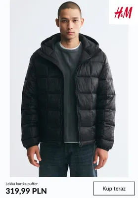 Lekka kurtka puffer H & M promocja w H&M