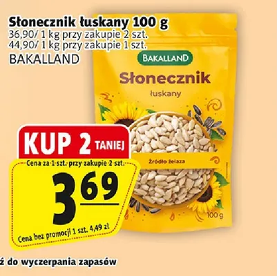 Słonecznik łuskany Bakalland promocja w Prim Market