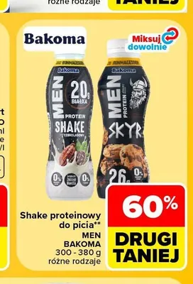 Jogurt pitny Bakoma Men Skyr promocja w Carrefour