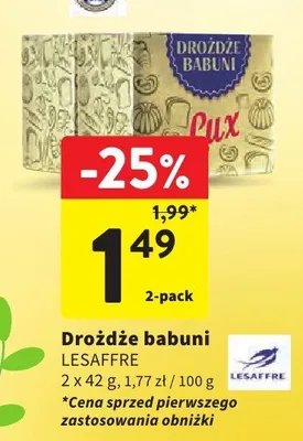 Drożdże babuni promocja w Intermarche