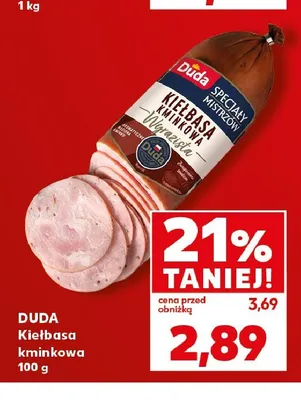 Kiełbasa kminkowa Duda promocja w Kaufland