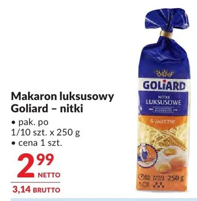 Makaron luksusowy Gollard – nitki promocja w Makro