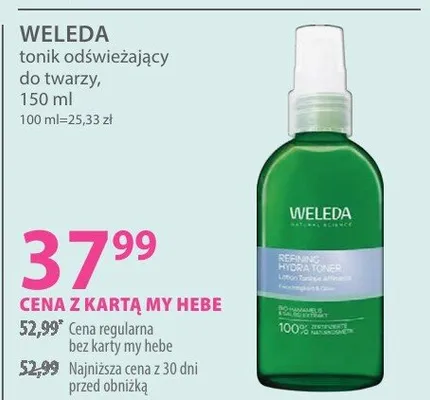 Tonik odświeżający do twarzy promocja w Hebe