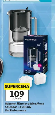 Dzbanek filtrujący Brita Aluna Calendar + 3 wkłady Pro Performance promocja w Auchan