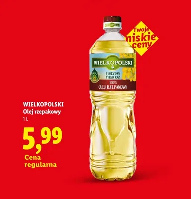 Olej rzepakowy Wielkopolski promocja w Lidl