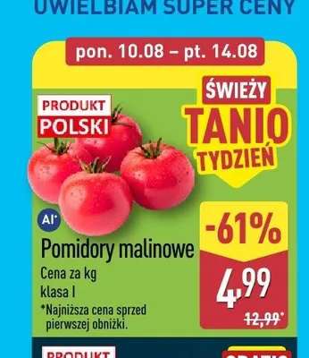 Pomidory ciemne promocja w Aldi