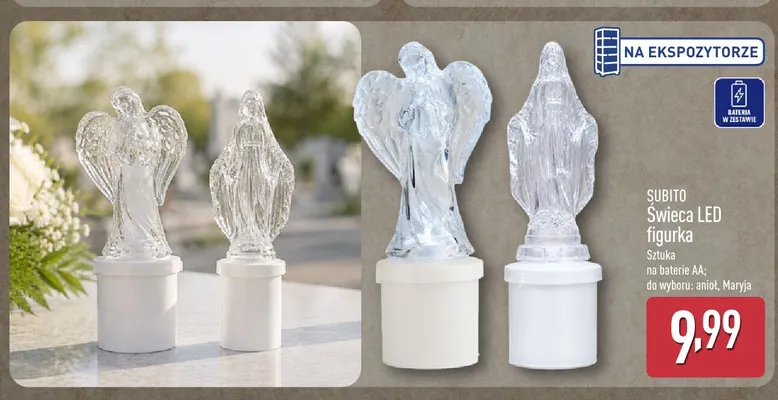 Świeca LED figurka Maryja Subito promocja w Aldi