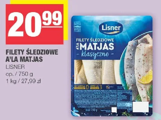 Filety śledziowe a'la matjas klasyczne Lisner promocja w SPAR