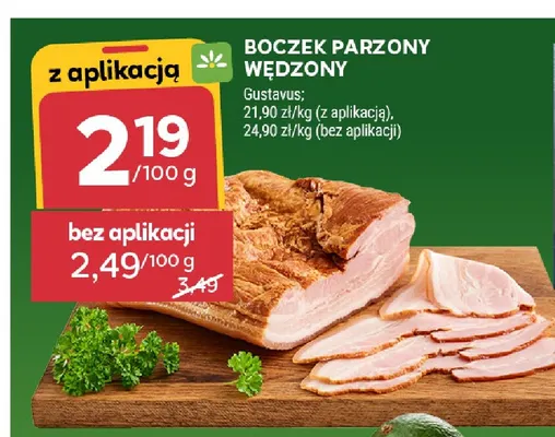 Boczek parzony wędzony Gustavus promocja w Stokrotka