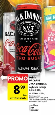 Drink Jack Daniel's & Coca-Cola Zero Sugar promocja w Intermarche