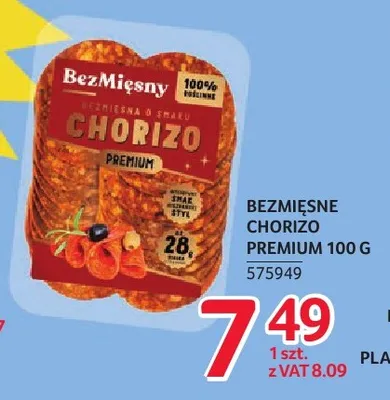 Chorizo roślinne BezMięsny promocja w Selgros