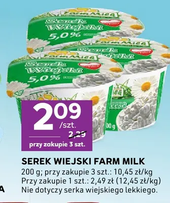 Serek wiejski Farm Milk promocja w Stokrotka