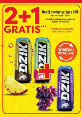Napój energetyzujący Dzik Grape promocja w POLOmarket