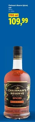 Rum Chairman's Reserve Spiced promocja w Lidl