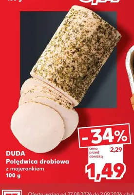 Polędwica drobiowa z majerankiem Duda promocja w Kaufland