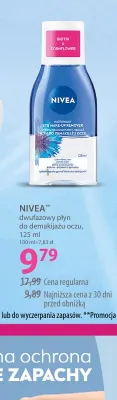 Dwufazowy płyn do demakijażu oczu Nivea promocja w Hebe