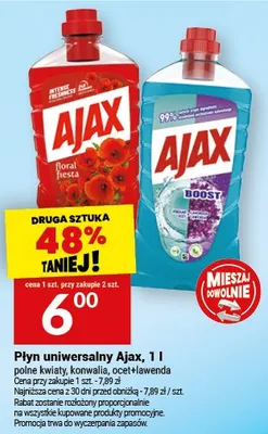 Płyn uniwersalny Ajax, 1 l promocja w Twój Market