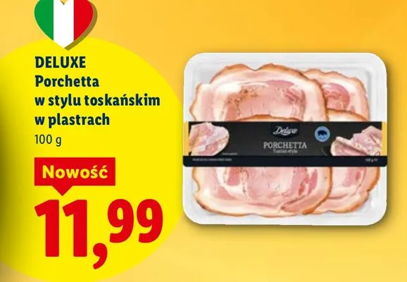 Porchetta w stylu toskańskim w plastrach promocja w Lidl