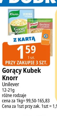 Zupa instant Gorący Kubek Knorr Grochowa z grzankami promocja w Leclerc