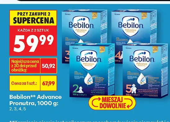 Mleko modyfikowane Advance Pronutra 2 promocja w Biedronka