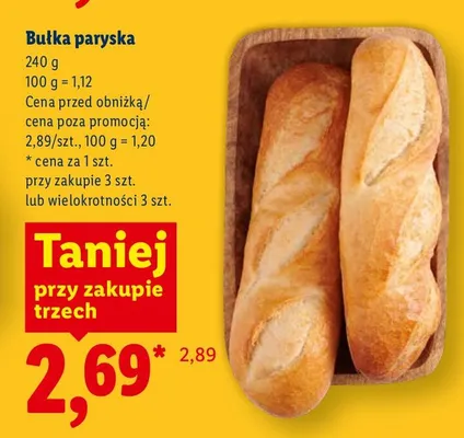 Bułka paryska promocja w Lidl