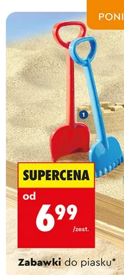 Zabawki do piasku łopatka z grabkami promocja w Biedronka
