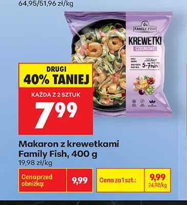 Makaron z krewetkami Family Fish promocja w Biedronka