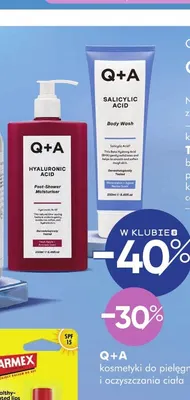 Kosmetyki do pielęgnacji i oczyszczania ciała Q+A promocja w Super-Pharm