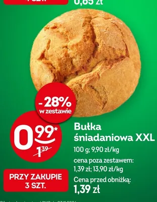 Bułka śniadaniowa XXL promocja w Żabka