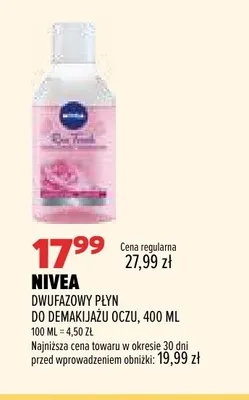 Dwufazowy płyn do demakijażu oczu Nivea promocja w Drogerie Natura
