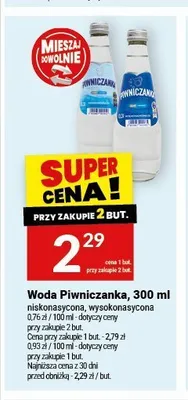 Woda niskonasycona Piwniczanka promocja w Twój Market