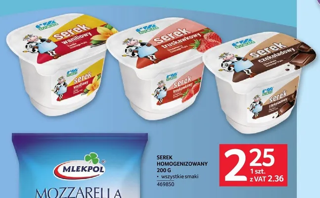 Serek homogenizowany truskawkowy Rolmlecz promocja w Selgros