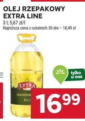 Olej rzepakowy Extra Line promocja w Stokrotka