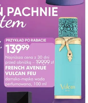 Damsko-męska woda perfumowana French Avenue Vulcan Feu promocja w Super-Pharm