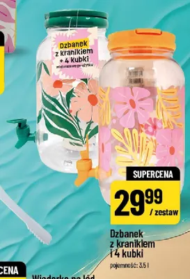 Zestaw dzbanek z kranikiem + 4 kubki promocja w POLOmarket