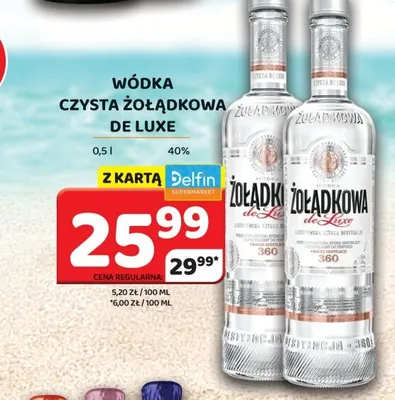 Wódka Czysta Żołądkowa de Luxe promocja w Delfin