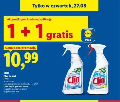 Płyn do szyb Clin Anti-Fog promocja w Lidl