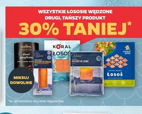 Łosoś wędzony na zimno Koral promocja w Netto