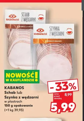 Schab z wędzarni w plastrach Kabanos promocja w Kaufland