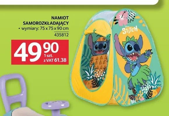 Namiot samorozkładający Stitch promocja w Selgros