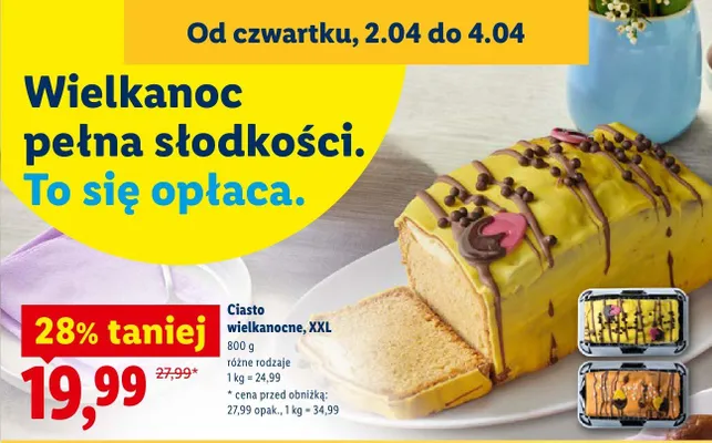 Ciasto wielkanocne XXL promocja w Lidl